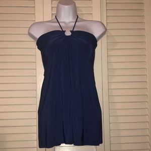 Express Blue Strapless Blouse